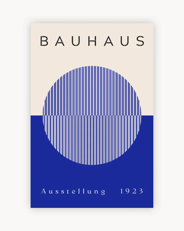 Bauhaus Blue Semicircle