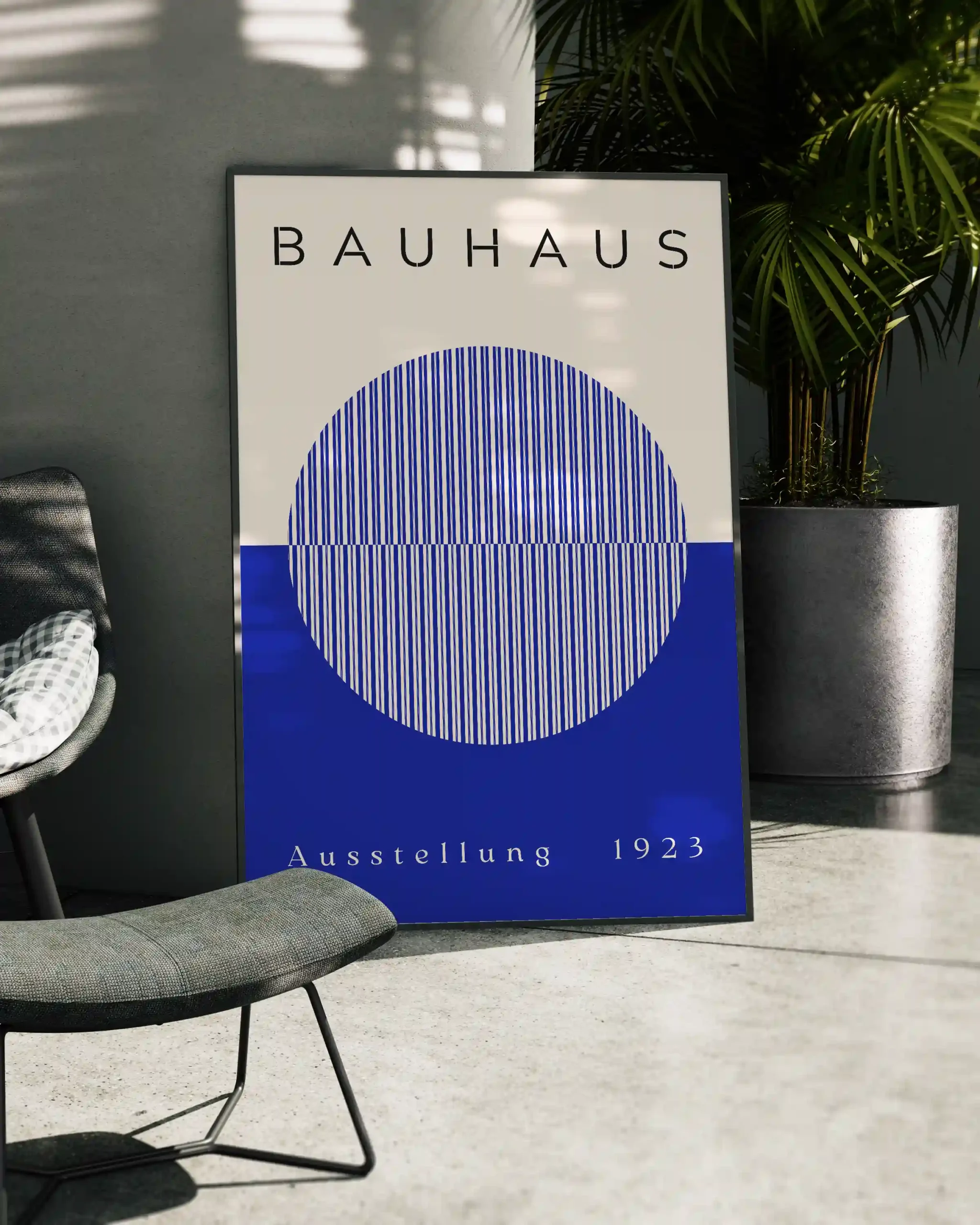 Bauhaus Blue Semicircle - Image 3