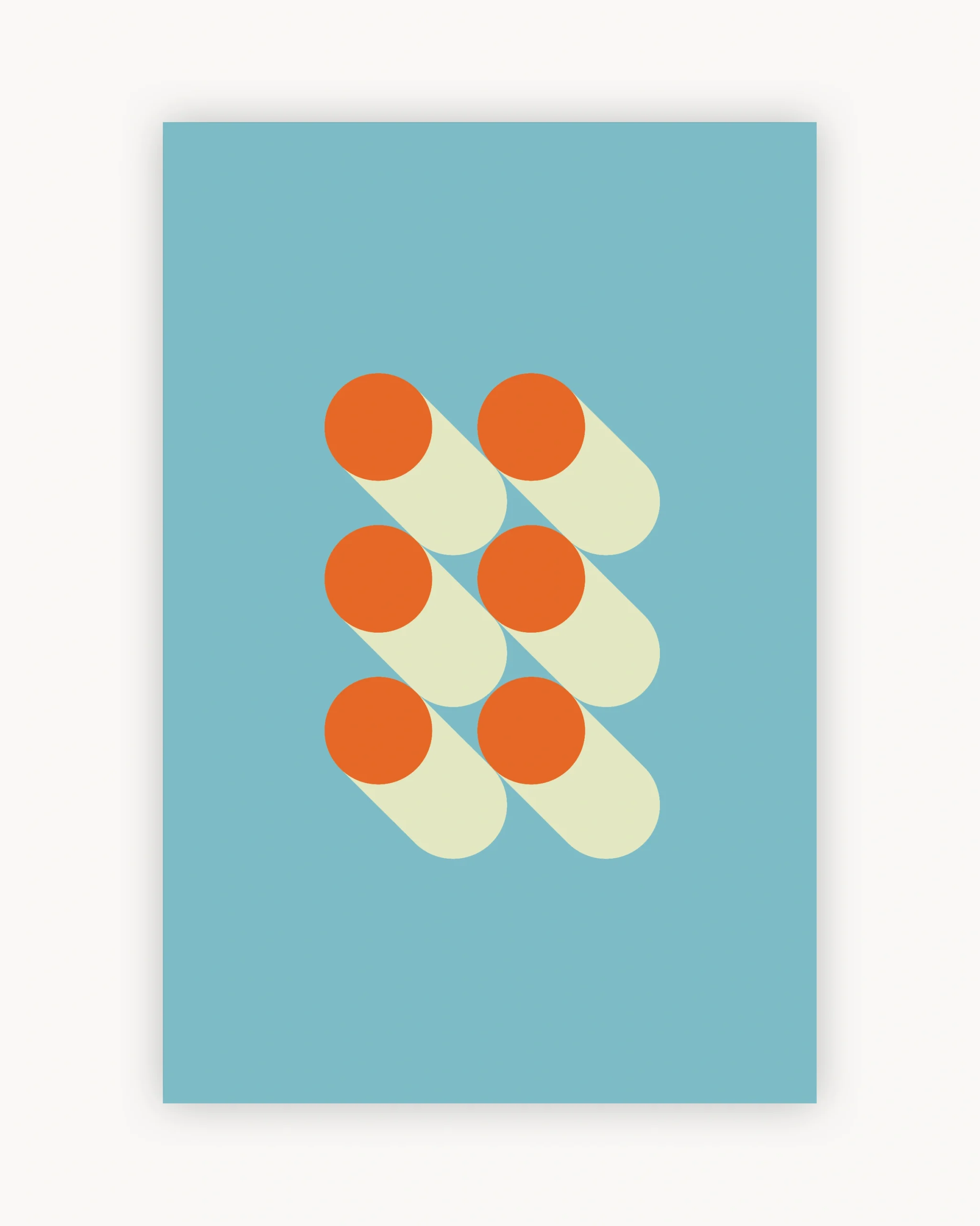 Bauhaus Orange Cylinders
