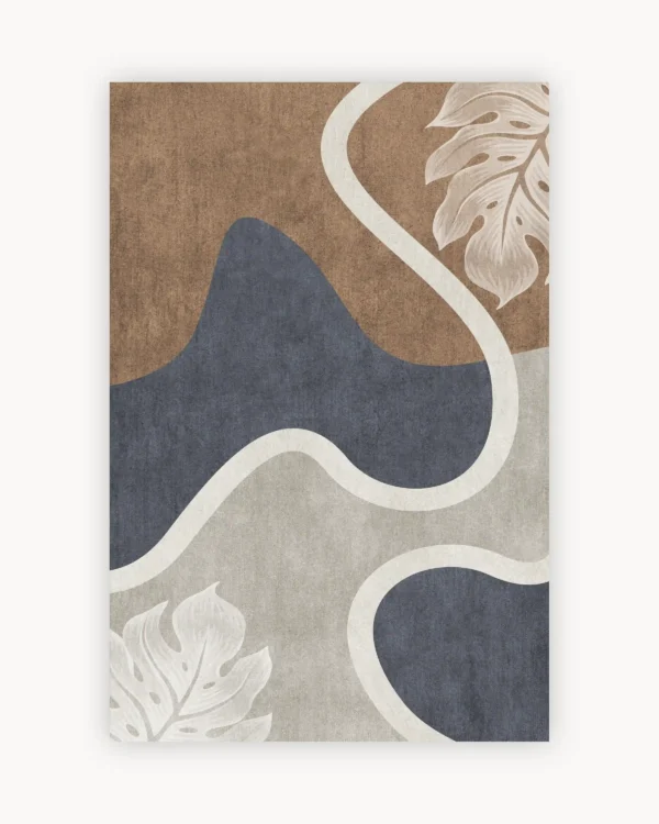 Blue Wavy Boho Shapes