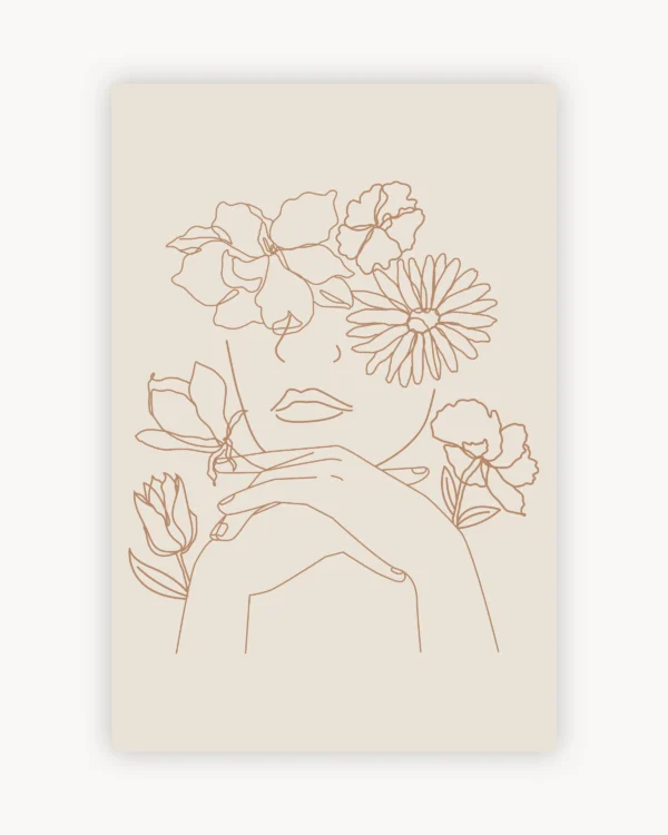 Floral Line Face