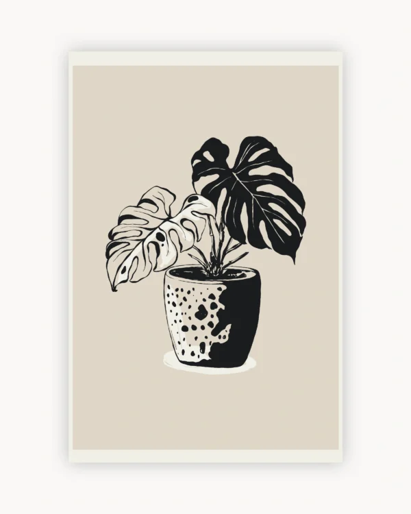 Line Art Monstera
