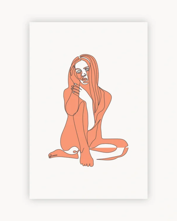 Orange Seated Figure
