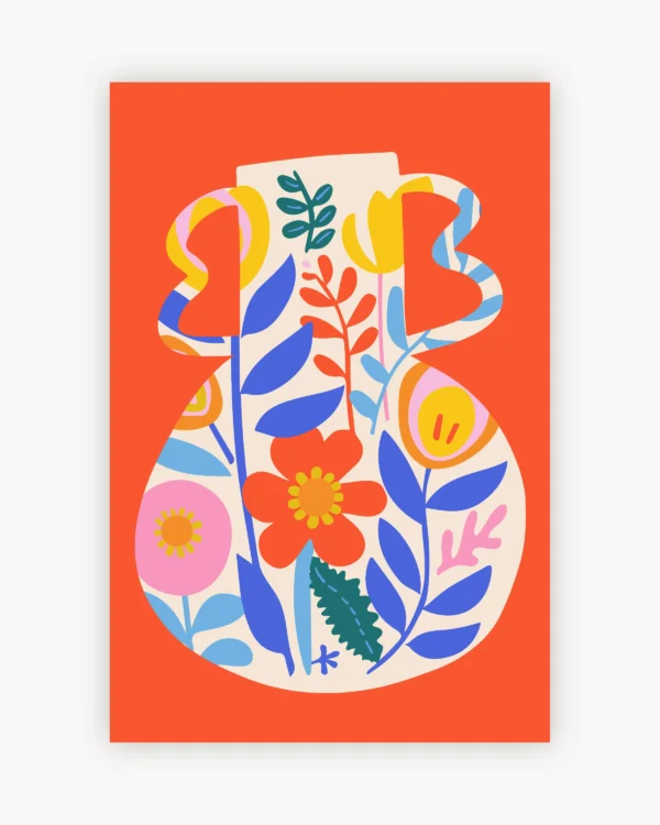 Red Vase Art