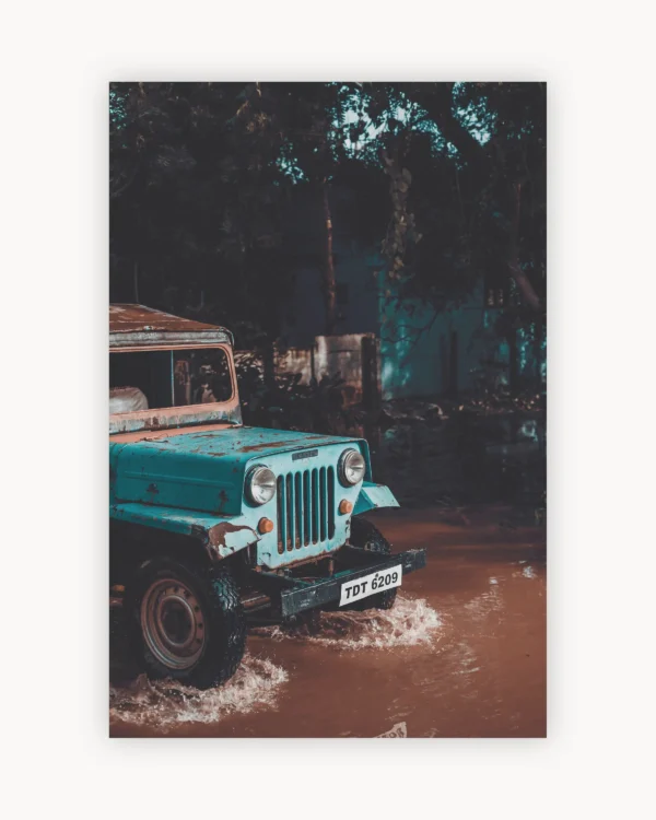 Teal Vintage Jeep